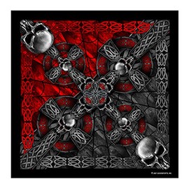 Hot Leathers Unisex-Adult Celtic Cross Bandana (Multicolor, 21" x 21")