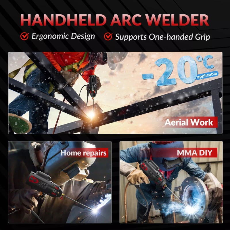 GZ GUOZHI 130Amp Portable ARC Welder Hand Held Welder with