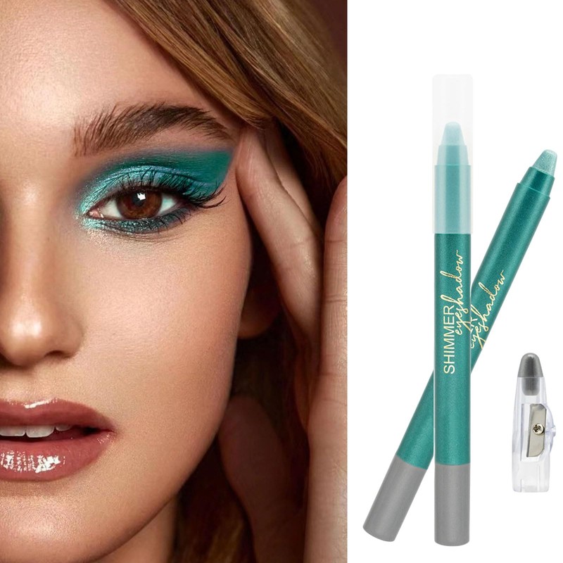Mint Green Pearl Shimmer Eyeshadow Stick, Creamy Glitter Eye Shadow,