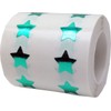 Metallic Green Star Stickers, 1/2 Inch Wide, 1000 Labels on