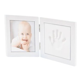 Alvar BABY - Baby Footprint and Handprint Set Wooden Frame Bedroom Decoration Gift Birth Keepsake - Easy to Use Ready in 3 Minutes