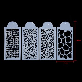 Plantillas para decoración de boda, reutilizables, 4 unidades, diseño de flores, color