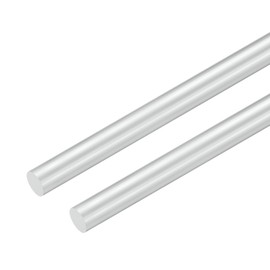 M METERXITY 2-Pack Round Aluminum Rod, 12mm (1/2") Dia 300mm (12") Length 6061 Aluminum Round Rod Solid Lathe Bar Stock Metal Sticks for DIY Crafts Making/Industrial/Construction/Model