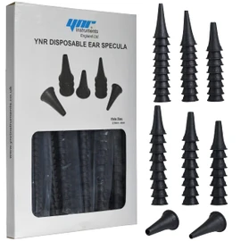 YNR Otoscope Disposable Specula Ear Piece Ear Inspection Examination Diagnostic Black - Pack of 300