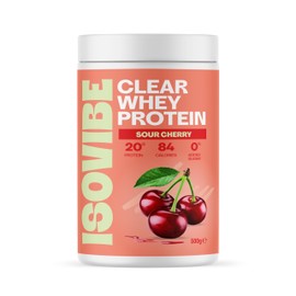 Isovibe Clear Whey Protein Powder Sour Cherry (20 Servings) Refreshing Protein Water | Zero Added Sugar | High Protein 20g Per Serving
