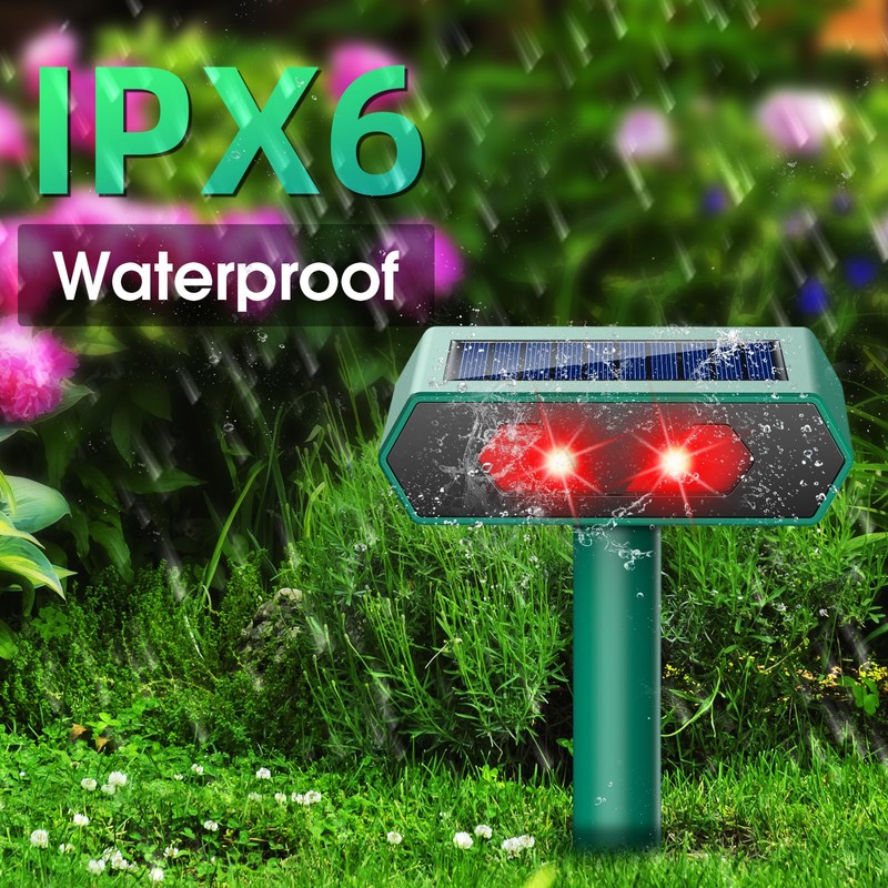 2025 Solar Nocturnal Animal Repeller Deer Repellent Outdoor with Red