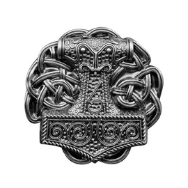 YOQUCOL Vintage Viking Style Belt Buckle Celtic Knot Cross Belts Buckle For Men Silver Tone