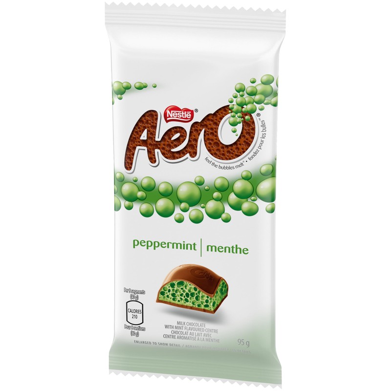 AERO Dark Mint Chocolate Bar, 95g/3.35oz