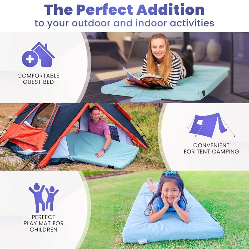 Matrix Cell Memory Foam Roll-Up Camping Mattress for Kids, Folding