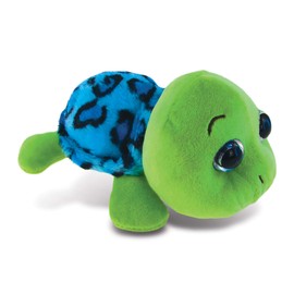 Puzzled Blue Shell Sea Turtle Big Eye Plush 6 Inch
