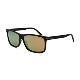 Polaroid Sunglasses Men's PLD 2075/S/X Rectangular Sunglasses, Matte Black/Polarized Gray Gold Mirrored, 59mm, 13mm