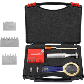CGOLDENWALL Cross Hatch Adhesion Tester Cross-Cut Tester Kit Multi-blades with 1mm/2mm/3mm Blades Cutter Spacing: 1 +0.01mm, 2+0.01mm, 3+0.01mm with Plastic Packing Box
