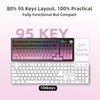 KUTETHY KY95 98% Wireless Mechanical Keyboard,LCD Screen & Knob,Tri-Mode BT5.0/2.4GHz/USB-C