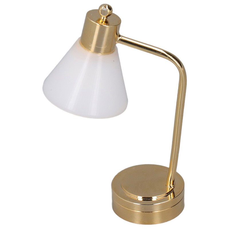 1:12 Scale Dollhouse Table Lamp LED Micro Metal Dollhouse Miniature