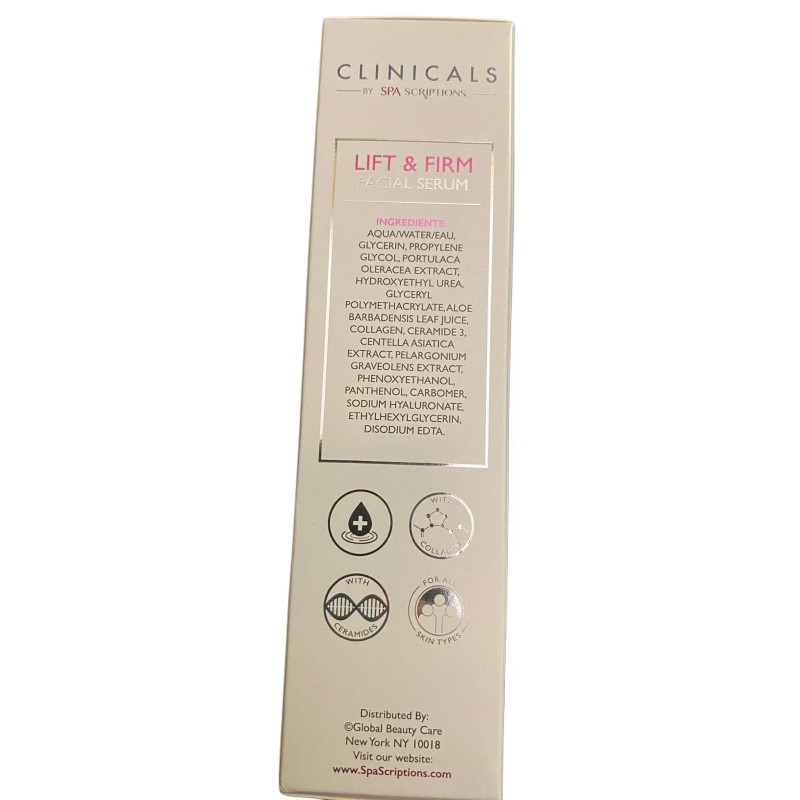 Clinicals by Spa Scriptions Lift Firm Facial Serum 1.7oz Sealed