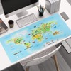 GmeDhc Children's Desk Mat World Map Rubber Wipe Clean 30