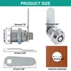 Uenhoy 4 Pack Tubular Cam Locks Keyed Alike 3/4 Inch,