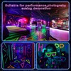 Whaline 6 Colors Neon Gaffer Cloth Tape, Fluorescent UV Blacklight