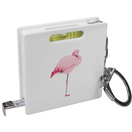 Azeeda 'Sleeping Flamingo' Keyring Tape Measure/Spirit Level Tool (KM00014443)
