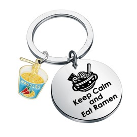 FUSTMW Ramen Gifts Keychain Noodles Gifts for Ramen Noodle Lovers Jewelry Anime Ramen Keyring Food Love Gift for Foodie (Ramen K)