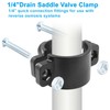 Waziaqoc Drain Saddle Valve with 3/8" Quick Connect, Plastic Drain