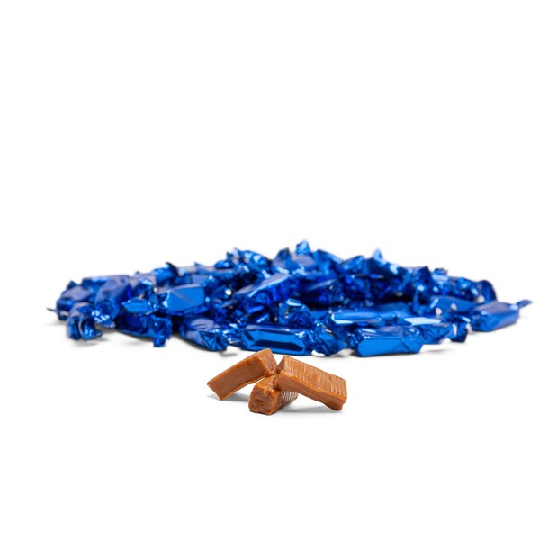 Candy Envy Navy Blue Individually Wrapped Caramels - 2 Pound Bag - Approximately 190 Pieces