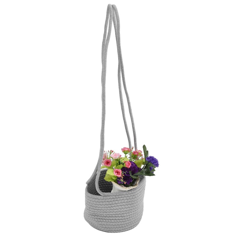 Hanging Basket Cotton Jute Rope Durable Hanging Planter Plant Holder