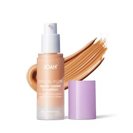 JOAH Base De Maquillaje Crystal Glow Con Péptidos, Maquillaje Coreano 2 En 1 Multitarea Con Prebase Difuminadora, Iluminador, Hidratación Y...        