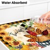 APROPHIC Fall Kitchen Mat Pumpkin Sunflower Kitchen Mats for Floor
