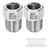 sourcing map 2pcs Stainless Steel Pipe Fitting 1/8" NPT Female