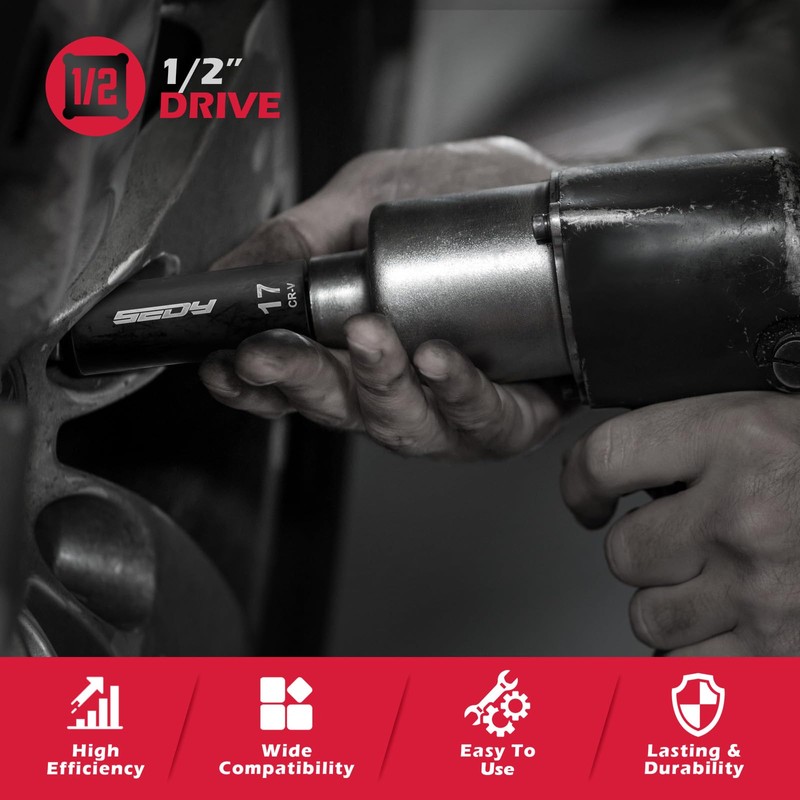 Master 1/2" Drive Impact Socket Set, 67-Piece Standard & Deep