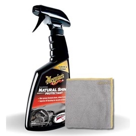 Meguiars Natural Shine Protectant Spray Bundle - Restores Color & Shine to Vinyl, Rubber, Plastic - UV Blockers - Non-Greasy Formula -Cleans, Shines & Protects - Car Interior Detailer - 16 oz