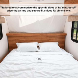 Rajlinen Microfiber RV Sheet Sets - Twin Sheets for Camper - 4 Piece Bed Set for Campers - Extra Soft, Wrinkle Free Bedding - Fit Mattress up to 8-12 Inch Deep Pockets (White Solid)