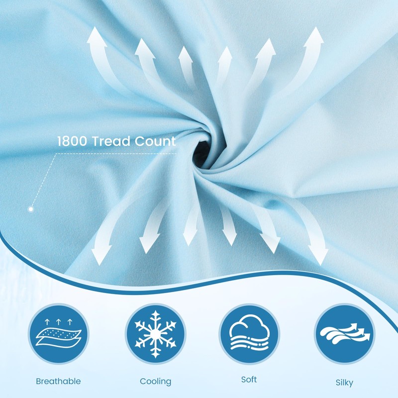 LUXEAR Cooling Pillow Cases, 2 Pack Arc-Chill Q-max>0.5 Gradient Cool