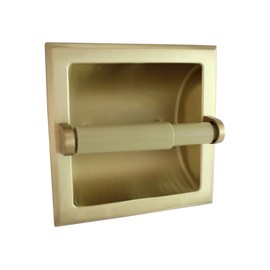 FDH Formosa Design Hardware Wall Mounted Heavy Duty Recessed Toilet Paper Holder (Satin Brass)