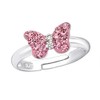Children's Ring 925 Real Silver Girls’ Ring, Enamel Crystals, Adjustable,