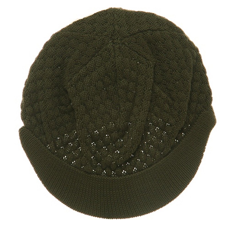 Rasta Plain Beanies Visors (05)-Olive