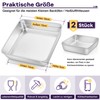 HaWare Edelstahl Quadratische Kuchenform (2, 15cm)