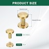 sourcing map 16 Pcs Brass Chicago Screws 14mm Height Flat