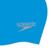 Speedo Unisex Adult's Plain Moulded Swim Cap, Blue/Chrome, One Size