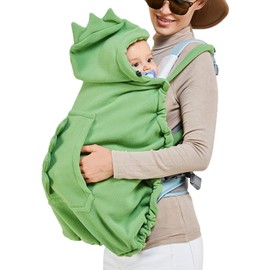Baby Carrier Cover Stroller Cover,Newborn Hooded Stretchy Cloak,Soft Kangaroo Hoodie for Mom Baby,Suit for All Seasons (Green)