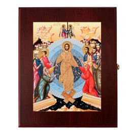 Resurrection Icon Orthodox Decent Into Hell of Christ and Lifting up Of Adam and Eve Icon Wall or Table Box 7 1/2 Inch, Religious Gift for Men, Women
