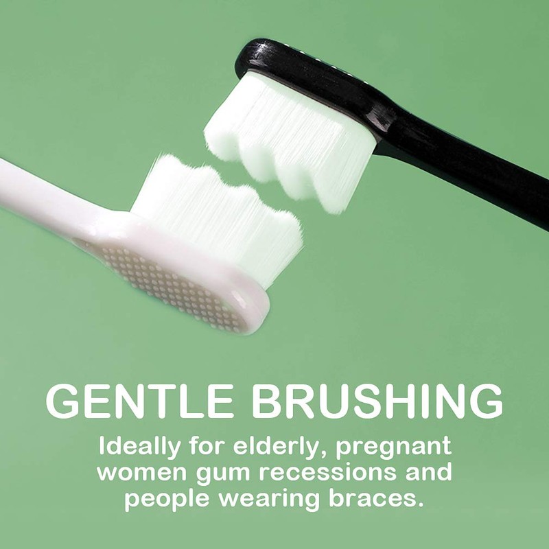 EasyHonor Extra Soft Toothbrush for Sensitive Gums, Micro Fur Manual