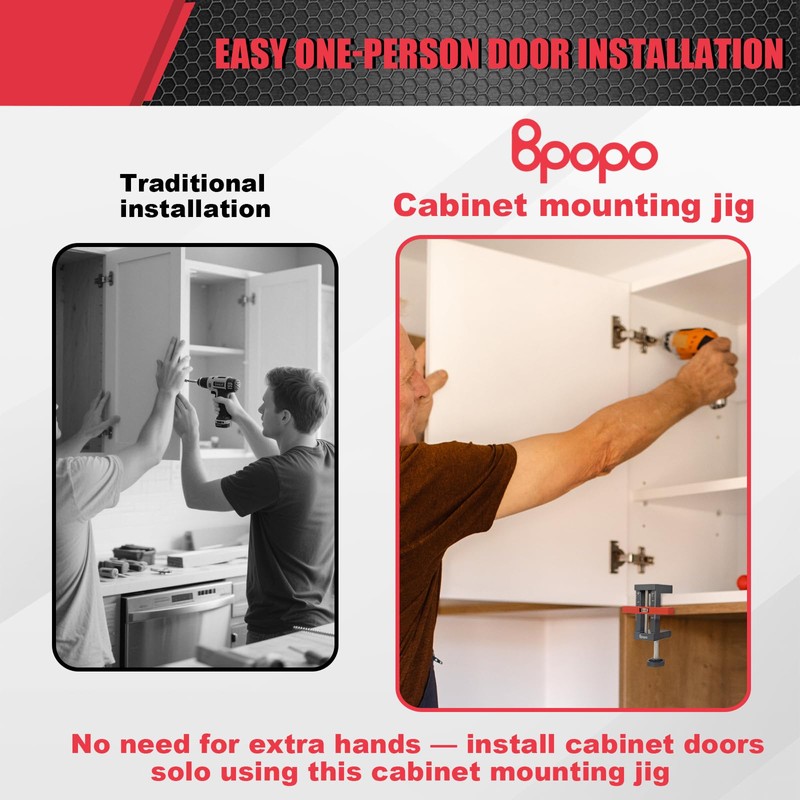 Cabinet Door Mounting Jig – Adjustable Cabinet Door Installation Positioner