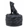 Ebros Single Howling Gray Alpha Wolf Mini Rounded Jewelry Decorative
