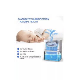 XASLA NEW Xasla Brand Digital Display 5L Top Fill Evaporative No-Mist Humidifier