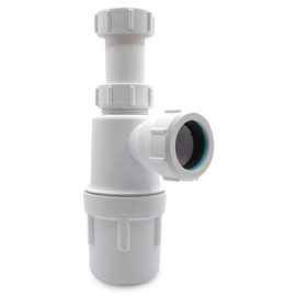 CranPlas | 32mm Telescopic Sink Trap 76mm Seal | Effortless Installation | Universal UK Pipe Fit | Durable & Leak-Proof | Hygenic Waste Management | Heat Tested