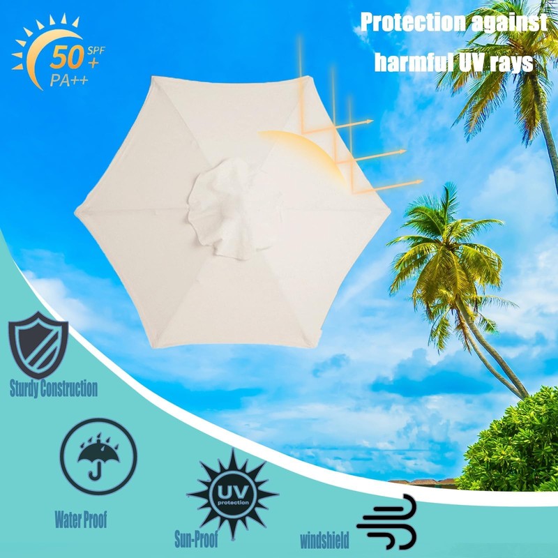 Balcony Parasol, Replacement Cover Parasol 6/8 Struts, Bendable, Parasol 3