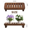 Farmhouse Wood Tray Pedestal Stand for Kitchen Decor Counter,Walnut Dishes