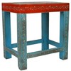 GURU SHOP Painted Small Side Table, Stool, Model 96, Multi-Colour,